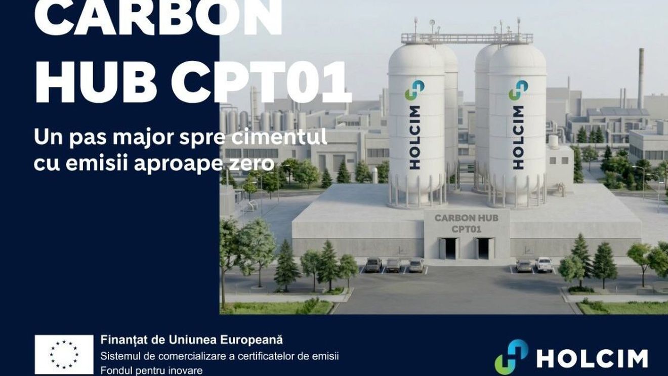 Holcim România și CINEA semnează acordul de finanțare pentru Carbon Hub CPT01, avansând captarea carbonului și producția de ciment cu emisii aproape zero în Europa de Est
