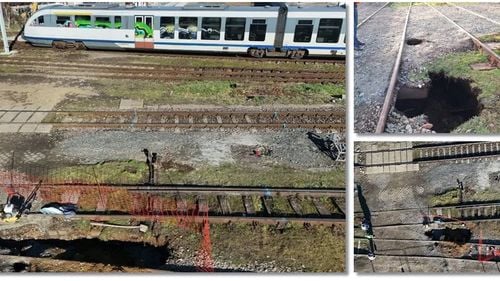 S-a surpat pământul pe liniile de cale ferată, lângă Gara de Nord Timişoara / Primăria construiește în zonă un pasaj subteran / Trafic feroviar perturbat