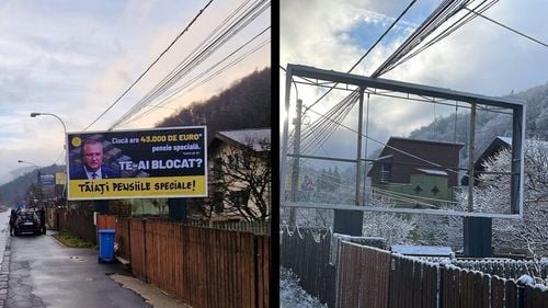 Organizația Declic acuză doi primari PNL că ar fi cenzurat panourile publicitare de pe DN1 cu pensia specială a premierului Ciucă