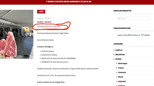 Carne vândută în rate, în Italia / Unele alimente s-au scumpit în peninsulă cu peste 80% în ultimii 10 ani / Prețurile la mai multe categorii de produse sunt apropiate de cele din România