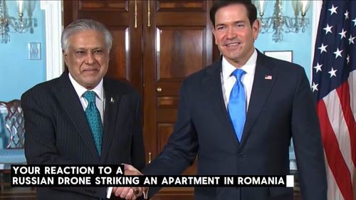 VIDEO Momentul în care Marco Rubio este întrebat de un jurnalist despre drona explodată în Galați și nu răspunde