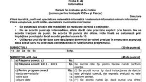 Simulare BAC 2019 – Baremele și subiectele integrale de la simularea la Informatică, Chimie, Biologie, Fizică, Geografie, Filosofie, Logică, Economie, Psihologie și Sociologie