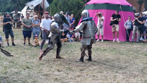 VIDEO Bătălii adevărate în inima Timișoarei: Turnirul Cavalerilor, spectacolul de forță al Festivalului Medieval al Castelului Huniade