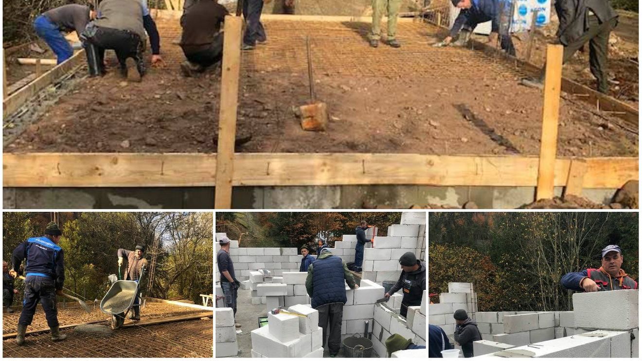 Locuitorii unor sate din Apuseni reconstruiesc casa unor vecini rămași fără nimic după un incendiu. Voluntarii din comunitate au ridicat pereții în câteva zile