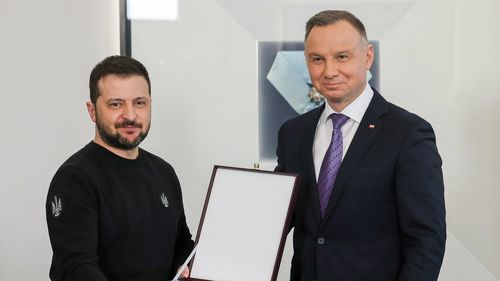 Președintele Poloniei îi acordă lui Zelenski Ordinul Vulturul Alb, „cea mai veche și cea mai înaltă distincție poloneză”