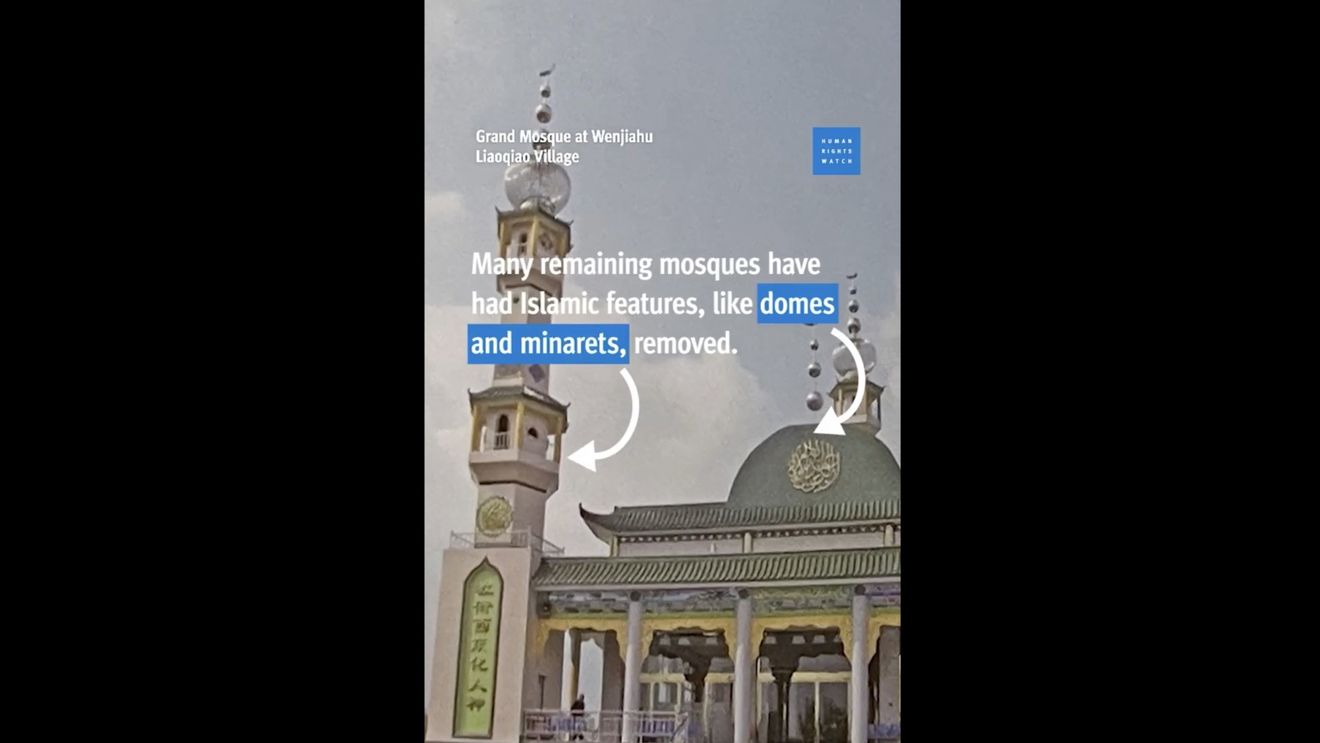 Human Rights Watch acuză Beijingul de un ”efort sistematic" de a reduce practica islamului în China, prin închiderea și distrugerea moscheilor