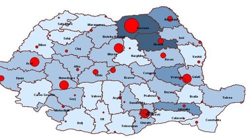 GRAFICE Analiză INSP: Neamț, al doilea județ după Suceava cu peste 50 de cazuri de coronavirus la 100.000 de locuitori / Unul din șapte cazuri covid din România este în rândul personalului medical