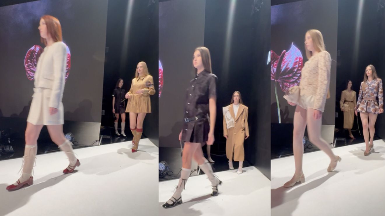 Axente a prezentat la Romanian Fashion Week o colecție inspirată de feminitatea clasică, reinterpretată prin dantelă și croieli structurate