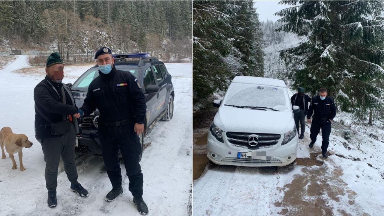 Jandarmii bihoreni au ajutat un chinez să iasă cu mașina din zăpadă. După două zile polițiștii din Cluj au descoperit că automobilul de 70 de mii de euro era de fapt furat
