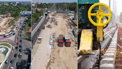 Mari lucrări de infrastructură care încurcă traficul rutier din Capitală, la început de an școlar: Mega șantiere în zona de nord - extinderea Metroului (M6), săpături la rețeaua de termoficare, plus schimbarea liniilor de tramvai