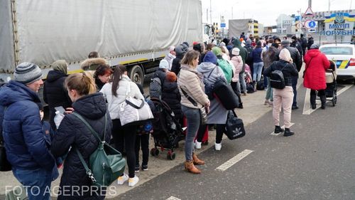 Peste 16.000 de ucraineni au intrat în România în ultimele 24 de ore, în creştere cu 2% faţă de ziua precedentă