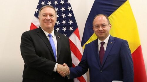 Ministrul Bogdan Aurescu se întâlnește cu secretarul de stat Mike Pompeo în contextul celebrării a 140 de relații diplomatice România-SUA