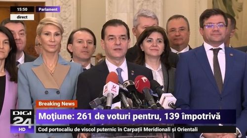 Ludovic Orban, primele declarații după adoptarea moțiunii de cenzură: Am pierdut doar o bătălie, vom câștiga bătălia pentru România. Azi am fost judecați de o alianță parlamentară toxică