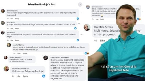 Buletin de București: Peste o sută de conturi false de pe patru rețelele sociale îl laudă pe candidatul PNL, Sebastian Burduja/ Falșii susținători și-au pus la profile poze de pe site-uri de adulți / Conturi făcute cu AI pe Facebook, Instagram, Youtube și TikTok