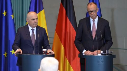 Cancelarul Merz către premierul Bolojan: România contribuie zi de zi major la securitatea europeană. Vă mulțumesc! / Sprijinim Ucraina împotriva agresiunii rusești. Vrem ca luptele să se oprească, vrem ca Rusia să rămână la masa negocierilor și să fie gata să stopeze acest război