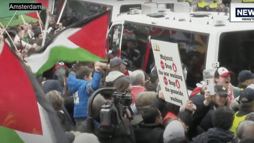Președintele israelian stârnește proteste în timpul vizitei la noul muzeu al Holocaustului din Amsterdam