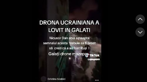 Fake-uri și narațiuni pro-ruse inundă rețele de socializare după ce o dronă rusească a explodat în Galați: ”Drona era ucraineană”, ”România e în război”, ”Nicușor aștepta semnalul”