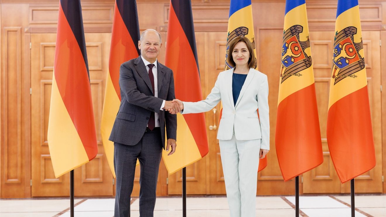Maia Sandu, alături de Olaf Scholz: Sprijinirea Moldovei de către Germania întăreşte Ucraina, dar şi securitatea în regiune