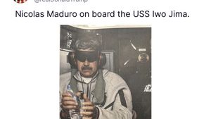 Treningul lui Nicolas Maduro era sortit să devină un meme după o imagine virală distribuită de Trump