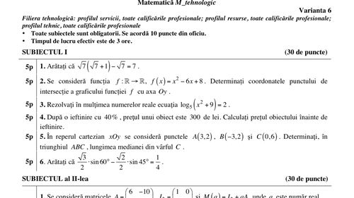 BAC 2019 Baremele și subiectele de la Matematică și Istorie au fost publicate de Ministerul Educației