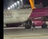 VIDEO Doi români, filmați pe o pistă a aeroportului din Köln: în fugă după un avion WizzAir / Au fost opriți de securitatea aeroportului / ”Cât de prost trebuie să fii…”