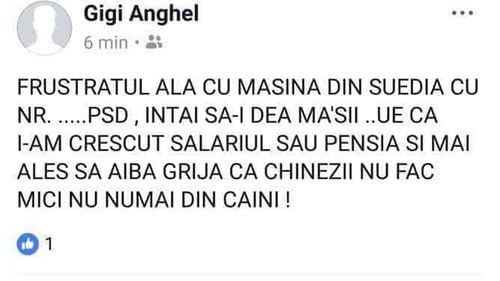 Viceprimarul din Alexandria, către posesorul autoturismului cu număr ”M...EPSD”: Să aibă grijă că chinezii nu fac mici numai din câini