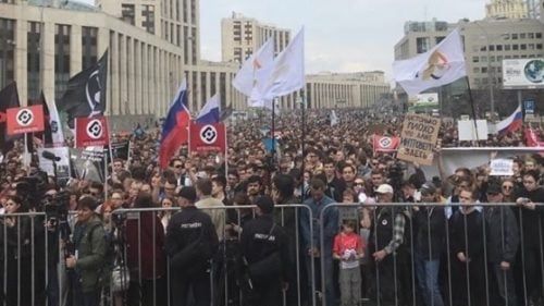 Protest la Moscova din cauza interzicerii serviciului de mesagerie criptat Telegram