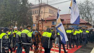VIDEO Protest al polițiștilor în toată țara, generat de „Ordonanţa austerității” / Se pichetează sediile inspectoratelor judeţene şi se aplică doar avertismente / În Maramureș, polițiștii au blocat o stradă prin traversare repetată