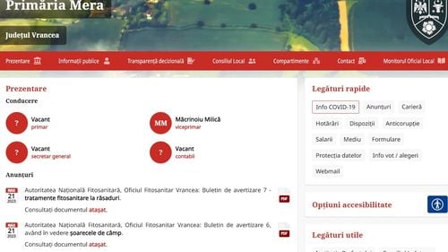 Primăria din Vrancea unde aproape toate posturile de conducere sunt vacante: primarul a murit, contabilul și secretarul general au ales joburi mai bine plătite