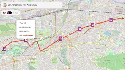 Digitalizarea în transporturi: Compania de Transport Public din Cluj-Napoca lansează o hartă live cu rute și poziția în timp real a vehiculelor