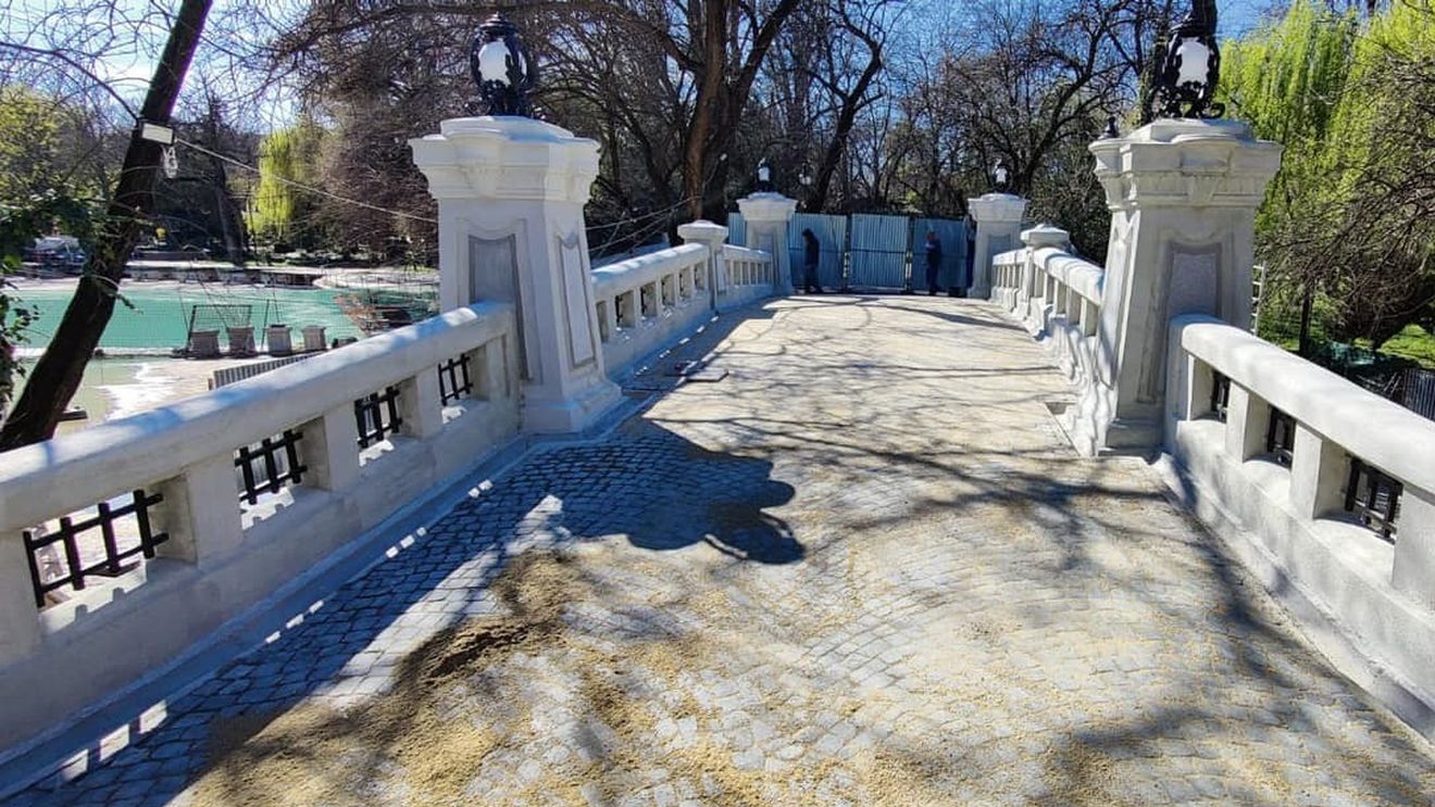 Lucrările de reabilitare a Podului Mare din Cișmigiu au fost finalizate, anunță primarul Nicușor Dan