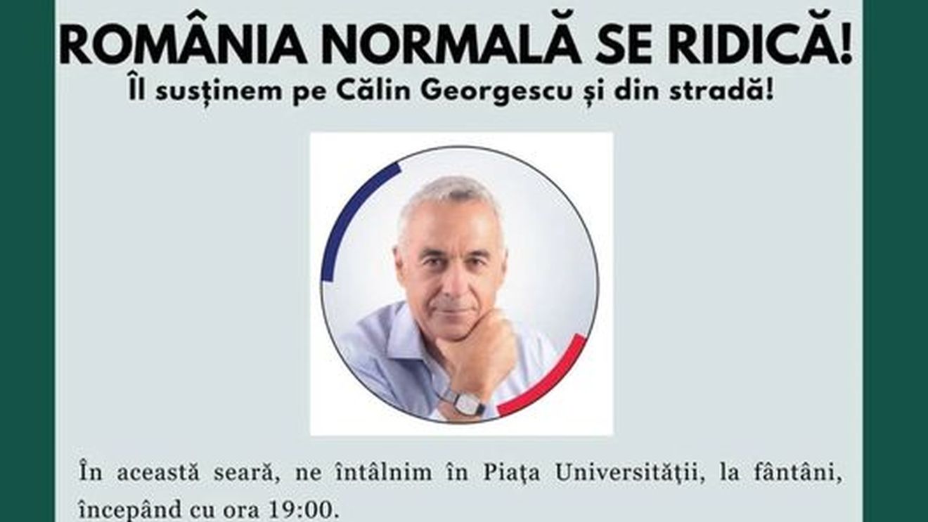 Un partid care îl sprijină pe Călin Georgescu anunță un miting la Universitate, unde în ultimele zile au avut loc proteste anti-