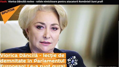 Viorica Dăncilă, eroina propagandei ruse: ”Le-a rupt gura! / Rafale nimicitoare pentru atacatorii României / Lecție de demnitate în Parlamentul European”