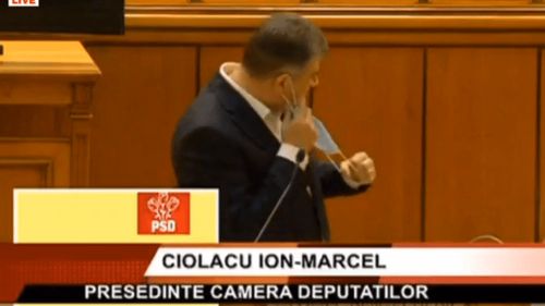 Marcel Ciolacu, Victor Ponta, Alfred Simonis au sfidat regulile stării de alertă și nu au purtat măști când și-au susținut discursurile în Parlament