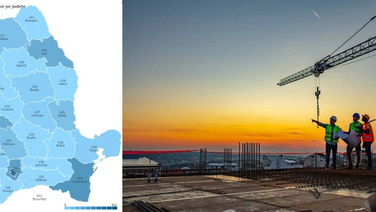Harta șantierelor din România: aproape 12.000 de proiecte în lucru sau în pregătire, în primele patru luni ale anului. Care sunt cele mai active zone ale țării?