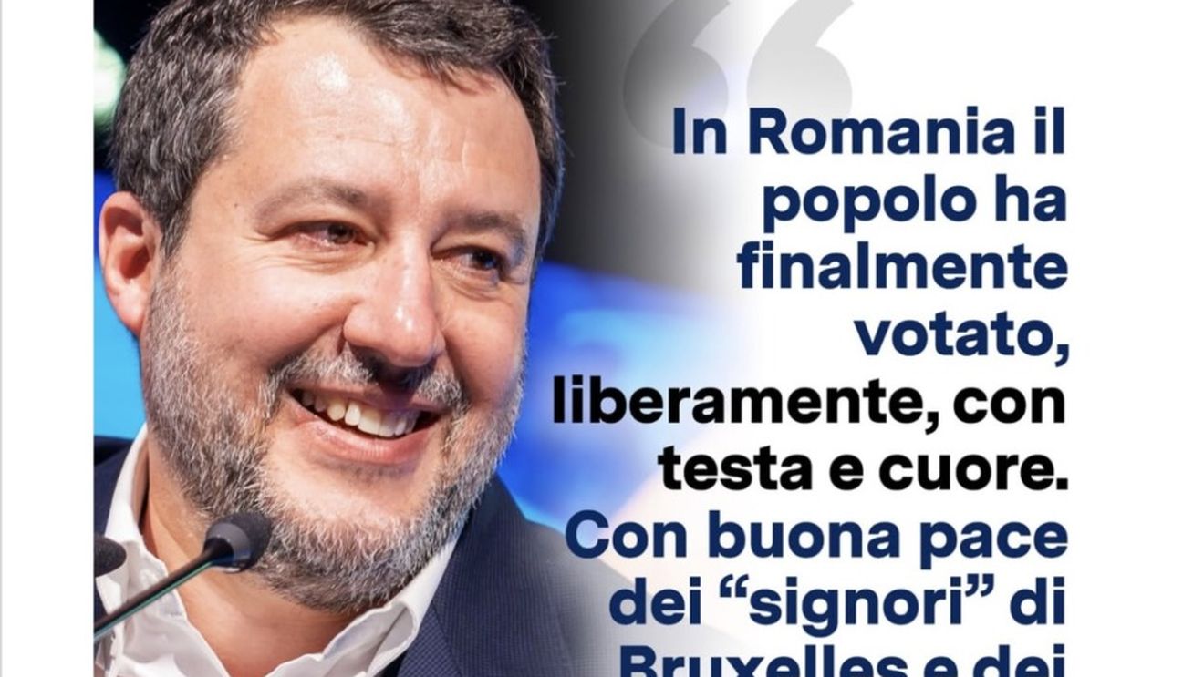 Liderul italian de extremă dreapta, Matteo Salvini, salută victoria lui Simion: ”România a votat în sfârșit, liber, cu capul și cu inima” / Îi cheamă pe românii din Italia să se înscrie în partidul Lega / Simion îi răspunde: ”Mulțumesc, Căpitane!”