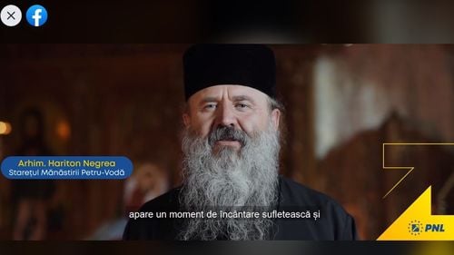 VIDEO Influent cleric, implicare fățișă în campanie. Starețul Mănăstirii Petru Vodă despre un candidat PNL: ”Când îl vedem, ne surâde inima”
