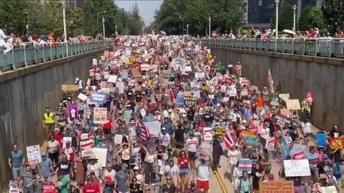 Protest în Washington DC faţă de mobilizarea Gărzii Naţionale în oraş de către Trump / "Sunt aici pentru a protesta faţă de ocuparea Washingtonului” - VIDEO