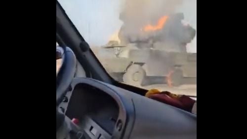 VIDEO Civili ucraineni, atacați cu rafale de mitralieră de ocupanții ruși în timp ce conduceau în sudul Ucrainei