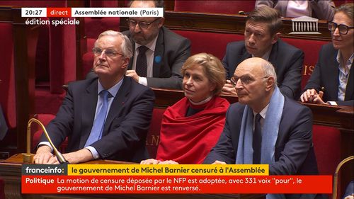 BREAKING Guvernul Franței condus de Michel Barnier a fost demis printr-o moțiune de cenzură, prima adoptată de Adunarea Națională din 1962