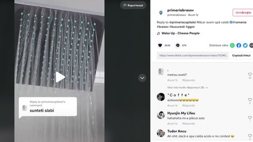 ”Război” pe Tik Tok între primăriile din București și Brașov: ”Sunteți slabi” vs. ”măcar avem apă caldă”