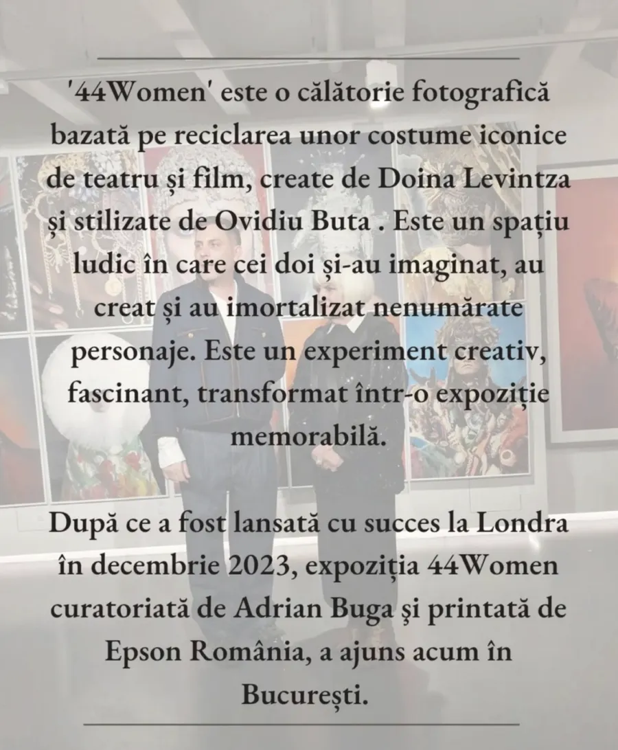 ovidiu buta, doina levintza, 44 women exhibition, expozitie, moda 