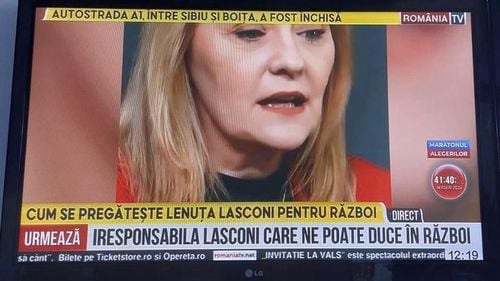 Pagina de Media: România TV, burtieră despre Elena Lasconi care "poate arunca România în război" / Cum e promovat George Simion la postul fugarului Sebastian Ghiță