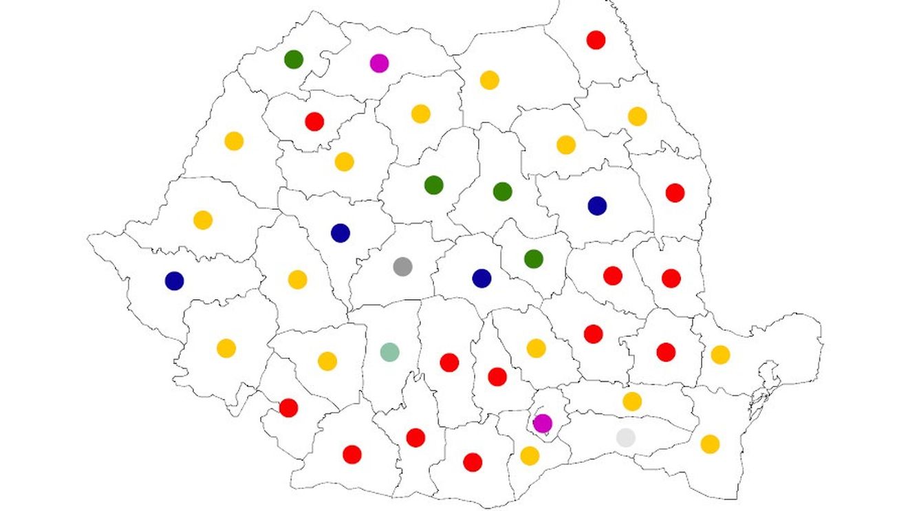 HARTA noilor primari din marile orașe. Cine conduce Timișoara, Cluj, Iași, Constanța, Sibiu și Brașov. PNL - 15, PSD -14, USR - 4, UDMR - 4