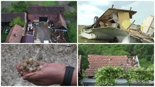 „A fost sfârșitul lumii!”. Vremea rea a făcut prăpăd în țară. Imagini cu o rulotă distrusă, luată pe sus de vânt