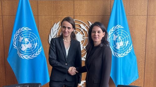Oana Ţoiu, întâlnire cu preşedintele Adunării Generale a ONU, Annalena Baerbock: Discuțiile au evidențiat preocupările comune în fața provocărilor globale actuale