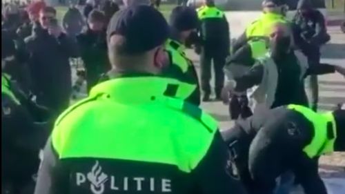 Proteste la Amsterdam împotriva măsurilor restrictive / 30 de persoane au fost reținute