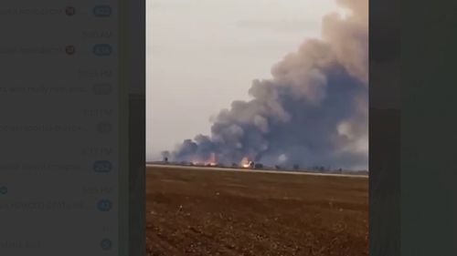 Ucraina: Un important punct de depozitare a munițiilor rusești a luat foc lângă Henichesk