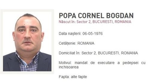 Poliția l-a dat în urmărire generală pe Cornel Bogdan Popa, fost director în Primăria Capitalei, condamnat în dosarul Oprescu la 11 ani de închisoare