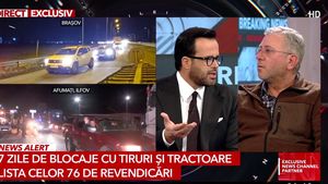 Unul dintre liderii protestatarilor a plecat din emisiunea lui Mihai Gâdea de la Antena 3 după ce au rulat imagini cu participarea fermierului la iUmor: ”Mă puneți în mașina de carne a televiziunii dumneavoastră”